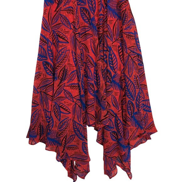 Alexis x Target Midi Dress Womens S Red Blue Sleeveless Fairy Sexy Party Tropica - Picture 5 of 11